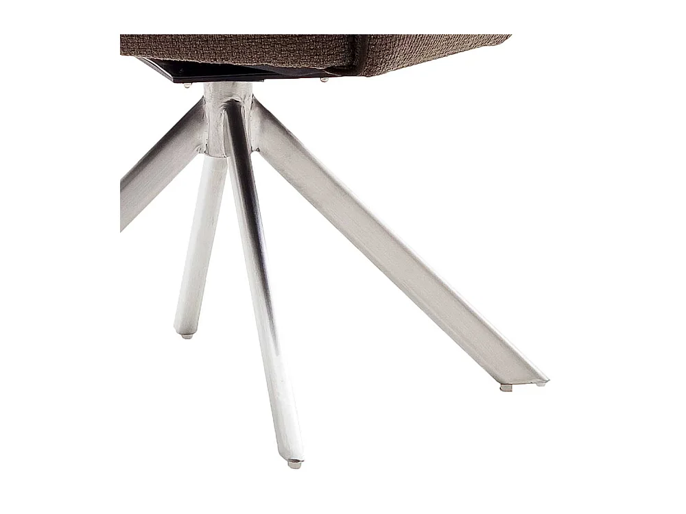 Armlehnenstühle in Hellbraun Strukturstoff drehbar (2er Set)