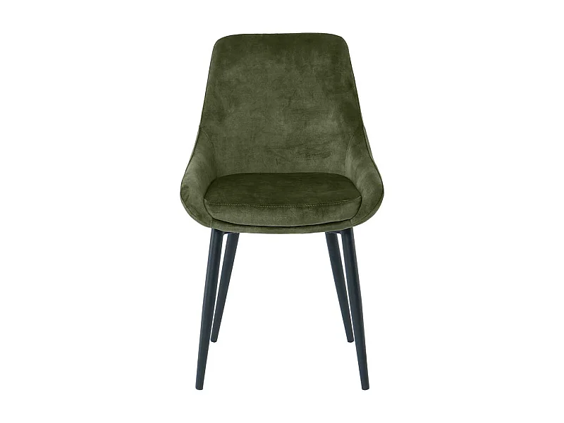 Samt Esstisch Stühle in Dunkelgrün und Schwarz 47 cm Sitzhöhe (2er Set)