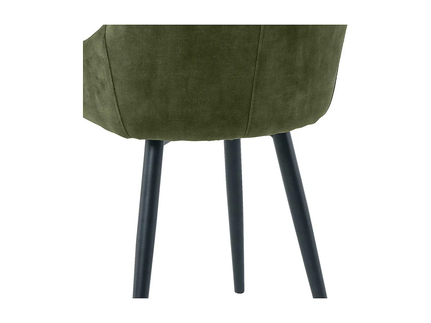 Samt Esstisch Stühle in Dunkelgrün und Schwarz 47 cm Sitzhöhe (2er Set)