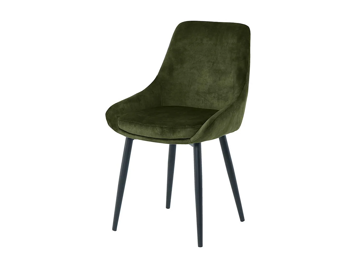 Samt Esstisch Stühle in Dunkelgrün und Schwarz 47 cm Sitzhöhe (2er Set)