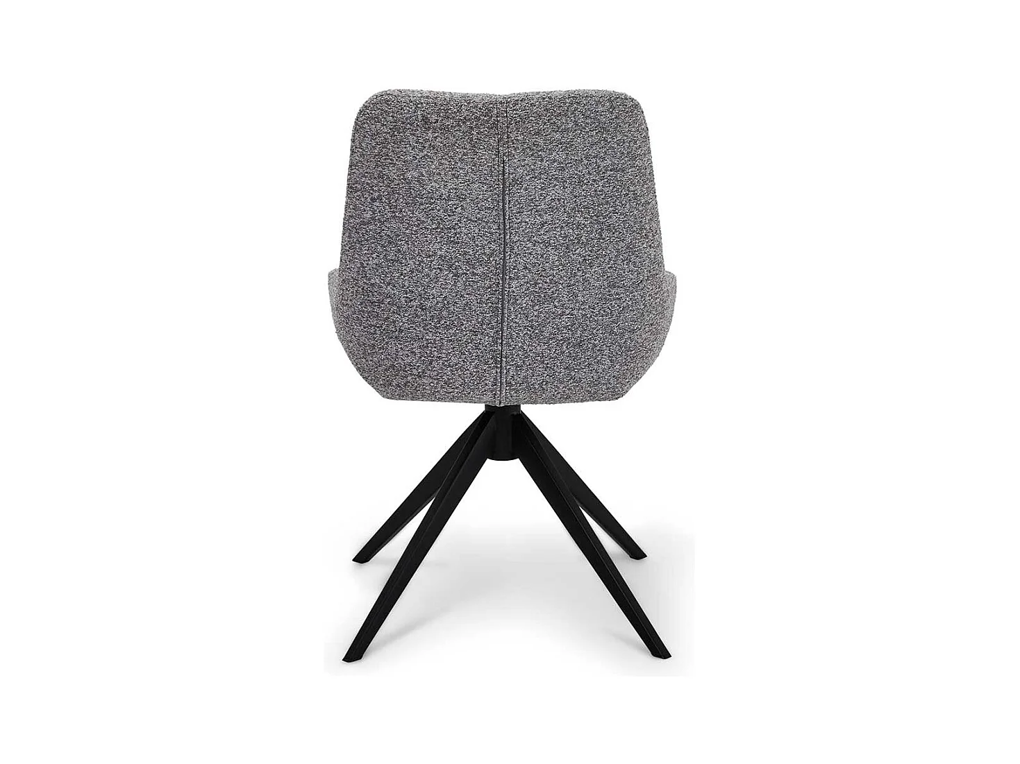 Essstuhl Kuechenstuhl aus Metall und Boucle Stoff (2er Set)