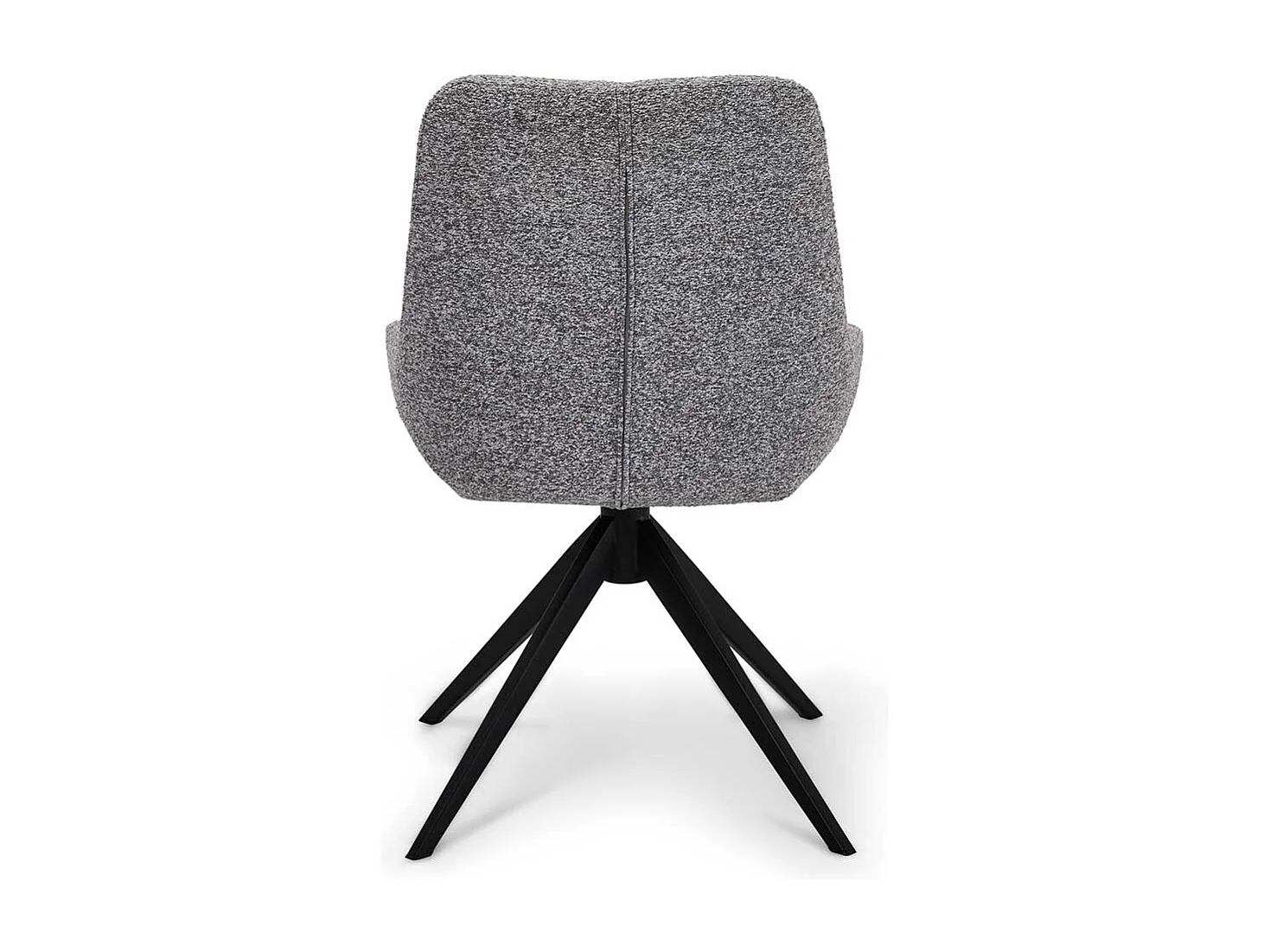 Essstuhl Kuechenstuhl aus Metall und Boucle Stoff (2er Set)