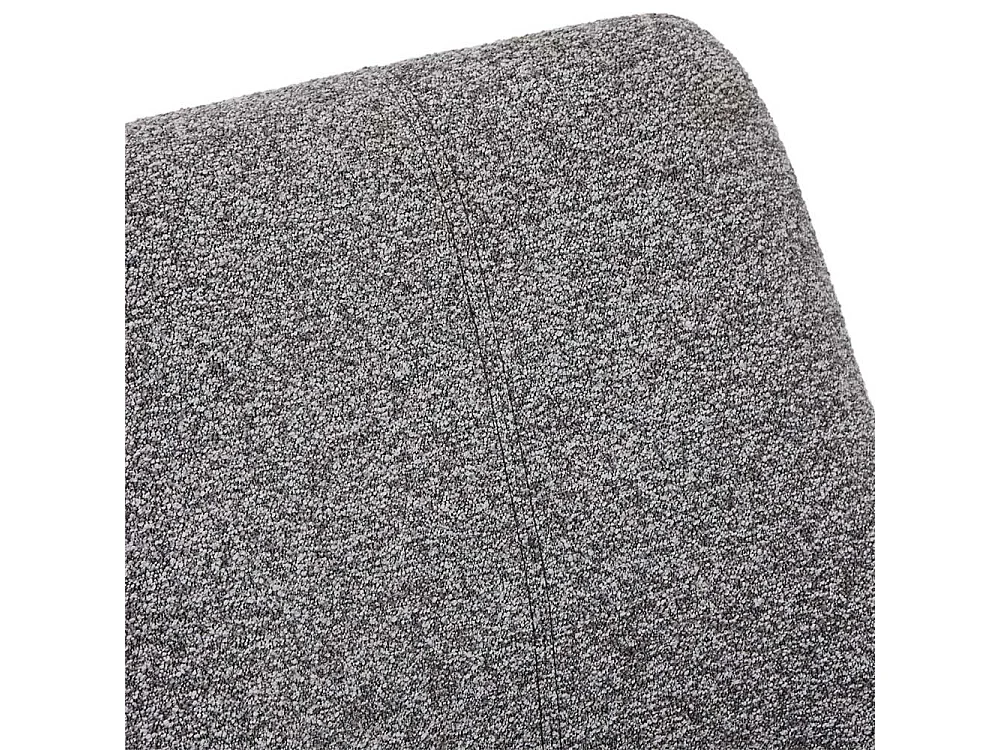 Essstuhl Kuechenstuhl aus Metall und Boucle Stoff (2er Set)