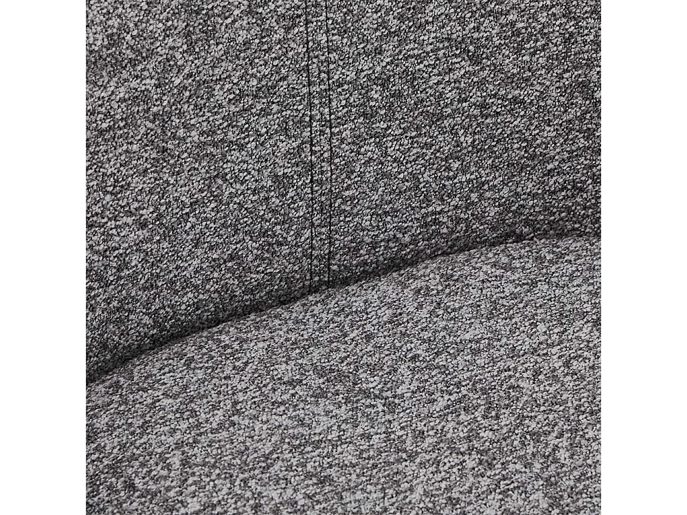 Essstuhl Kuechenstuhl aus Metall und Boucle Stoff (2er Set)