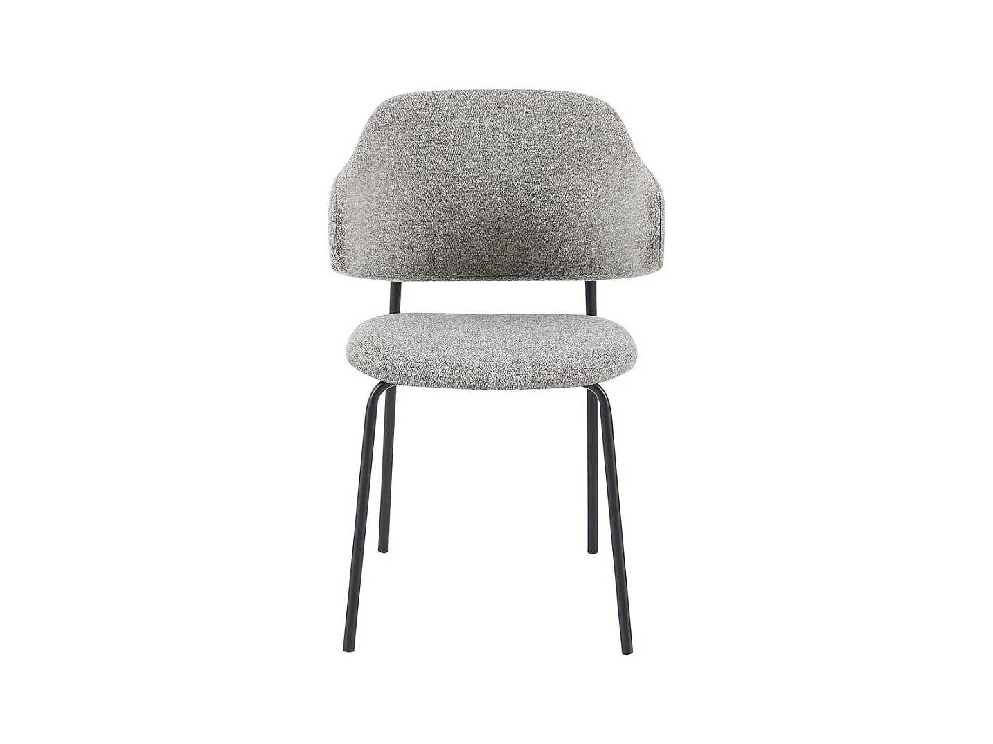 Esszimmerstuhl mit Armlehnen Boucle Stoff (2er Set)