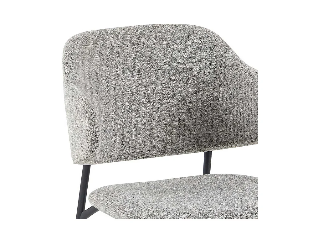 Esszimmerstuhl mit Armlehnen Boucle Stoff (2er Set)