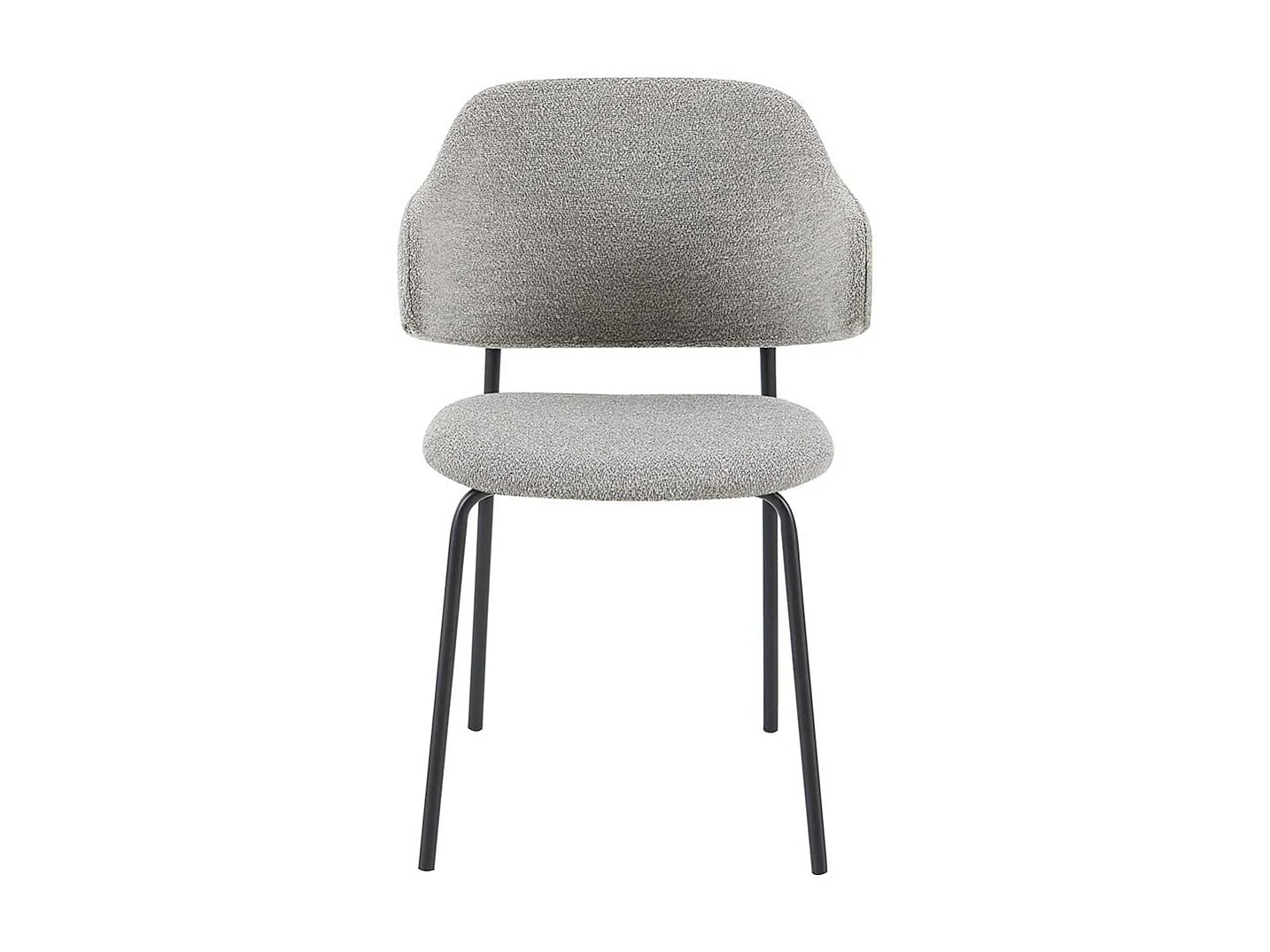 Esszimmerstuhl mit Armlehnen Boucle Stoff (2er Set)