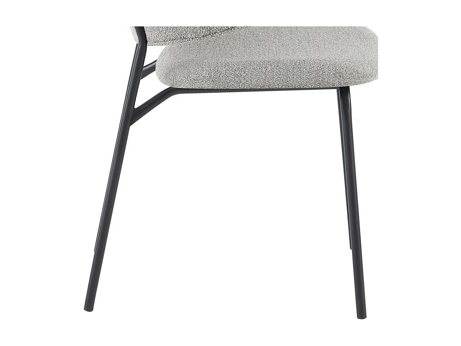 Esszimmerstuhl mit Armlehnen Boucle Stoff (2er Set)