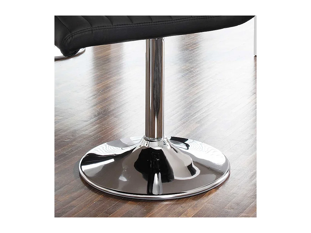 Polsterstühle in Schwarz Kunstleder drehbar (4er Set)