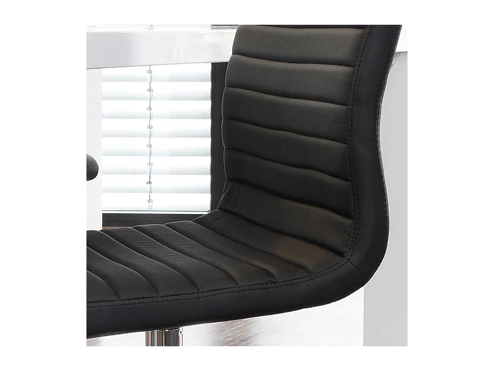 Polsterstühle in Schwarz Kunstleder drehbar (4er Set)