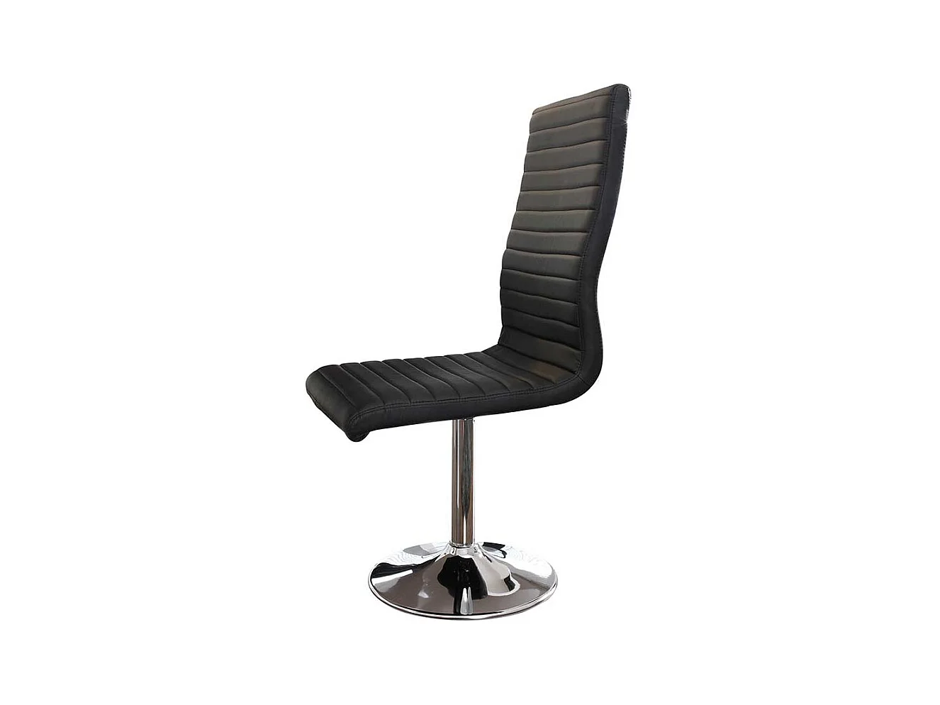 Polsterstühle in Schwarz Kunstleder drehbar (4er Set)