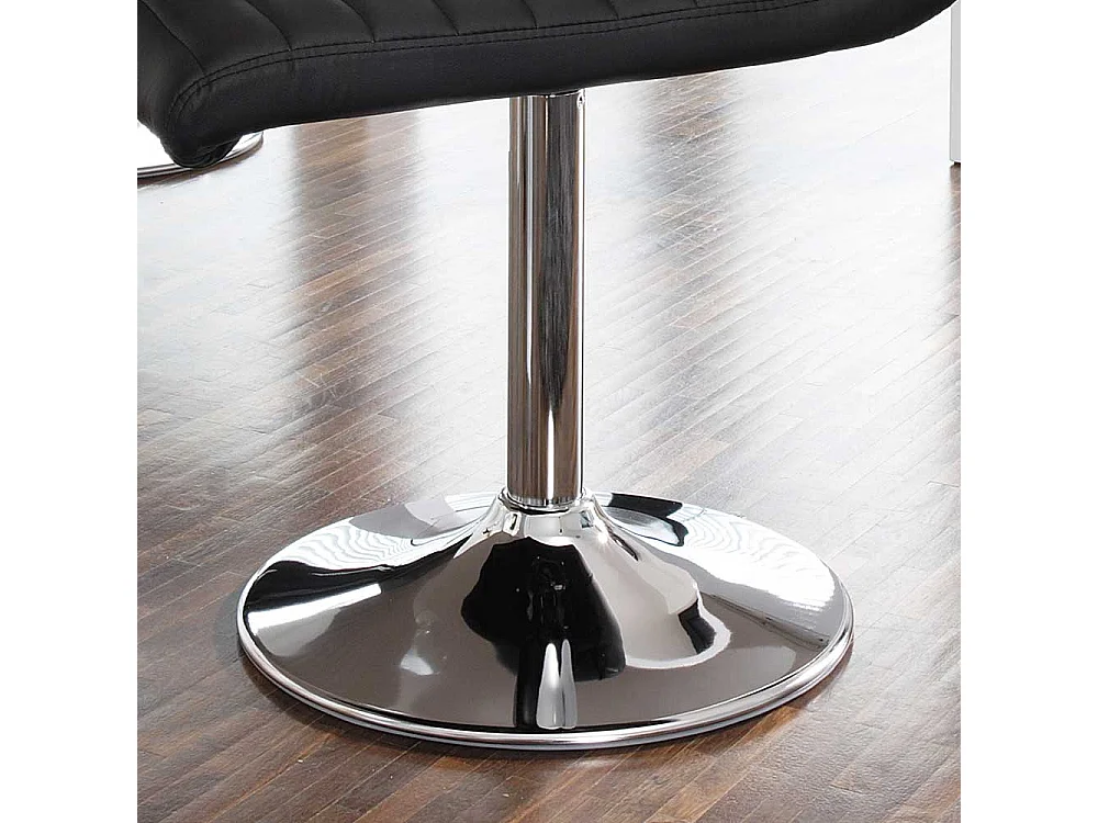 Polsterstühle in Schwarz Kunstleder drehbar (4er Set)