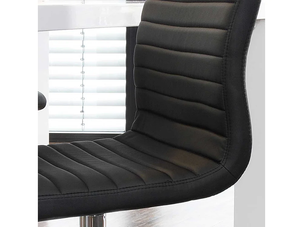 Polsterstühle in Schwarz Kunstleder drehbar (4er Set)