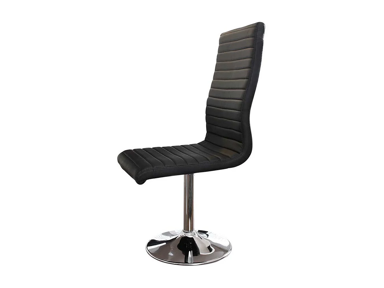 Polsterstühle in Schwarz Kunstleder drehbar (4er Set)