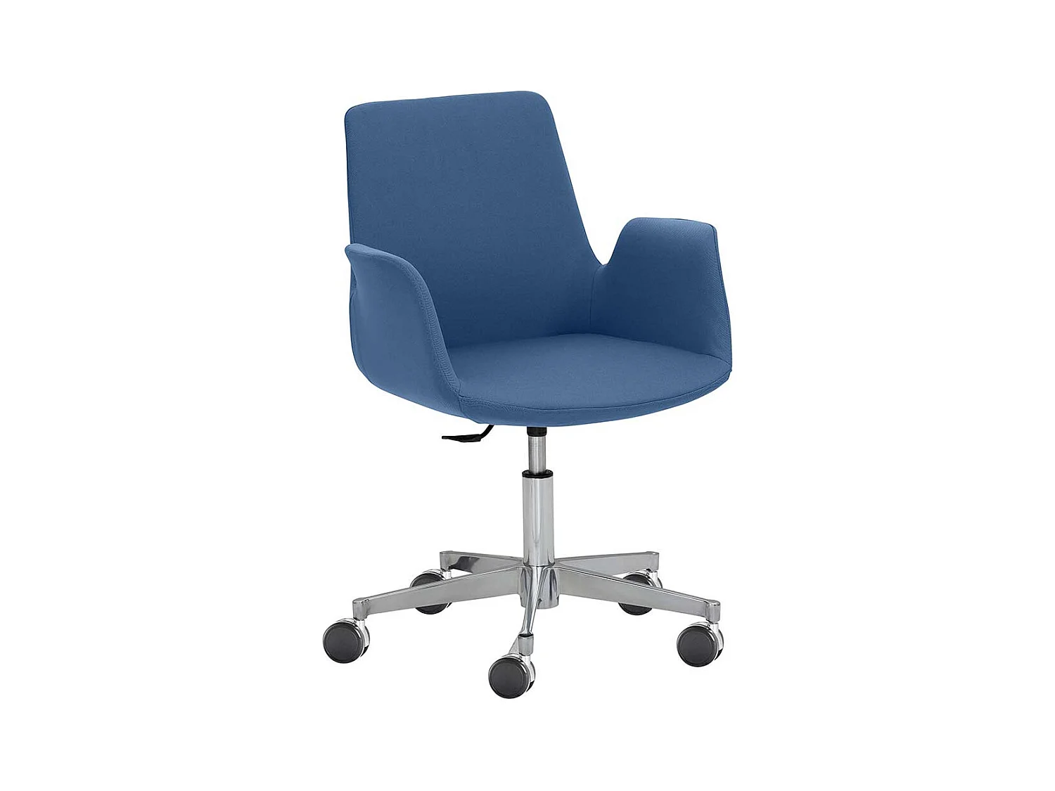 Drehgestell Stuhl in Blau Flachgewebe Gestell aus Metall