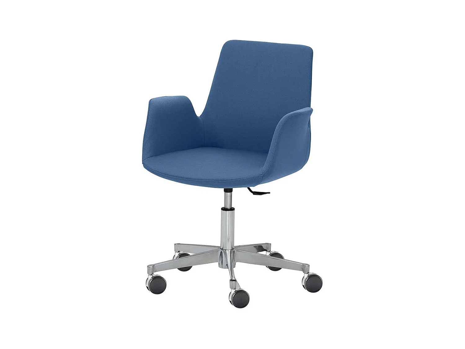 Drehgestell Stuhl in Blau Flachgewebe Gestell aus Metall