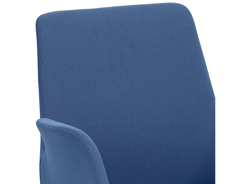 Drehgestell Stuhl in Blau Flachgewebe Gestell aus Metall