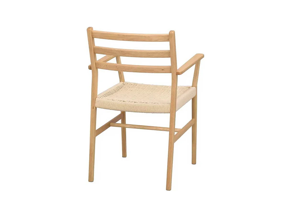 Armlehnstuhl Stuhl Küche mit Armlehnen und Bezug aus Geflecht