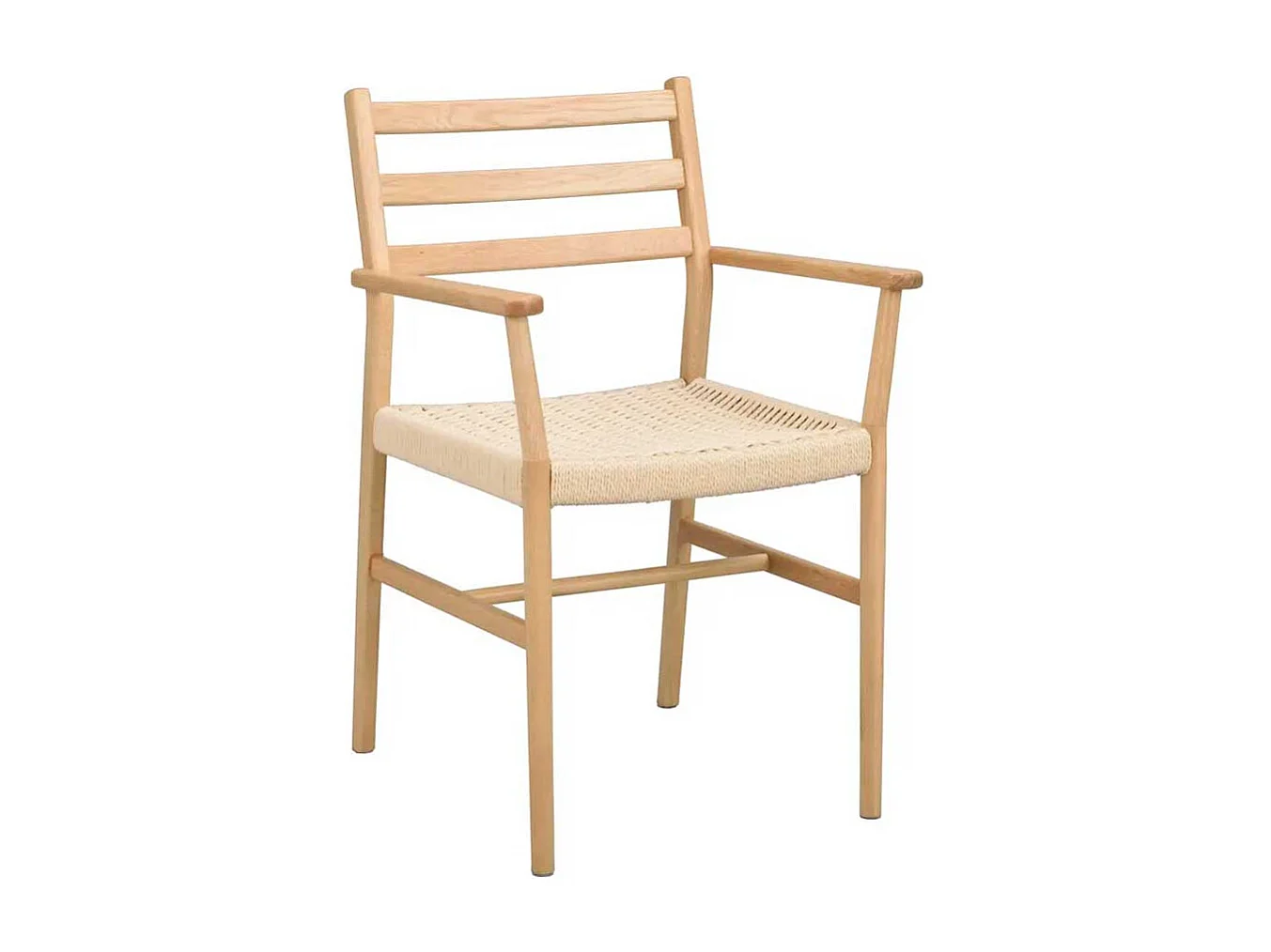 Armlehnstuhl Stuhl Küche mit Armlehnen und Bezug aus Geflecht