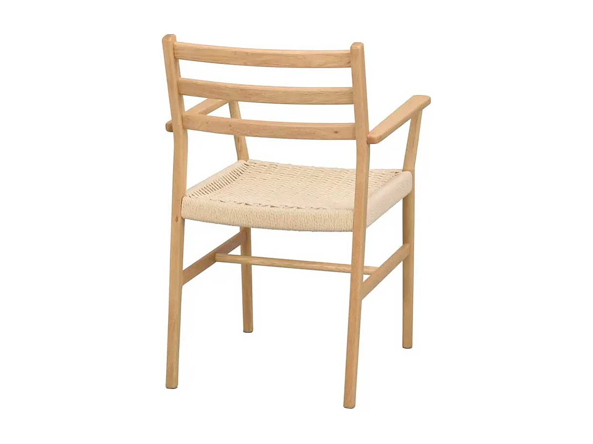 Armlehnstuhl Stuhl Küche mit Armlehnen und Bezug aus Geflecht