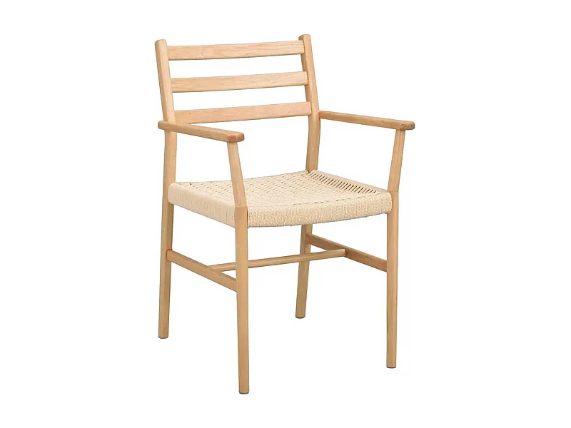 Armlehnstuhl Stuhl Küche mit Armlehnen und Bezug aus Geflecht