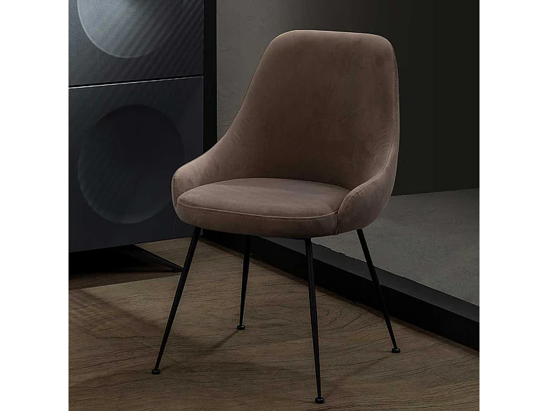 Polsterstuhl in Taupe modern