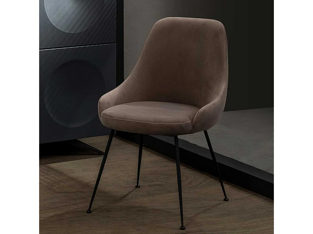 Polsterstuhl in Taupe modern