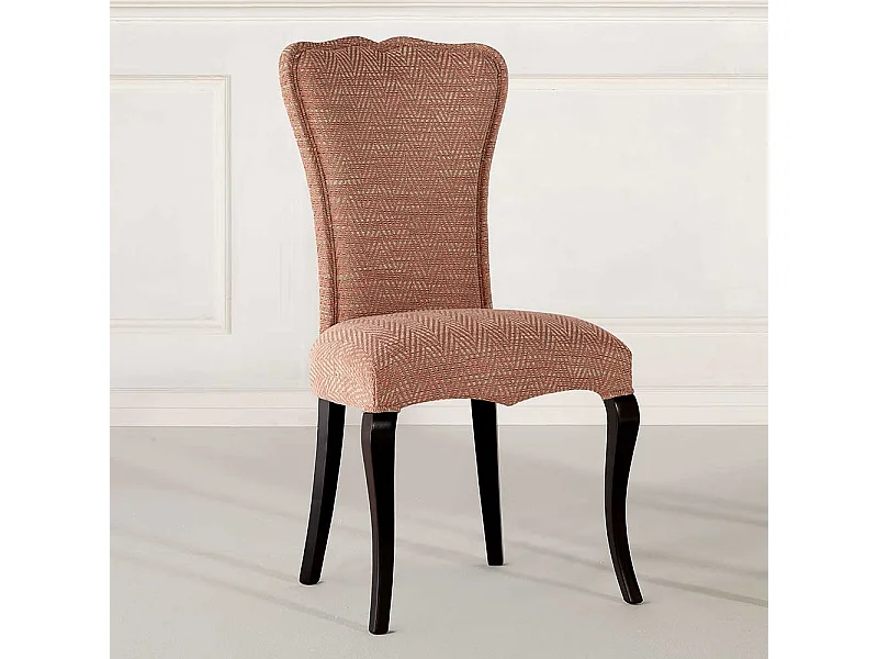 Luxus Polsterstuhl Esszimmer in italienischem Design Altrosa und Braun