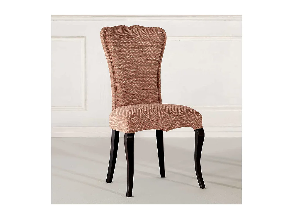Luxus Polsterstuhl Esszimmer in italienischem Design Altrosa und Braun