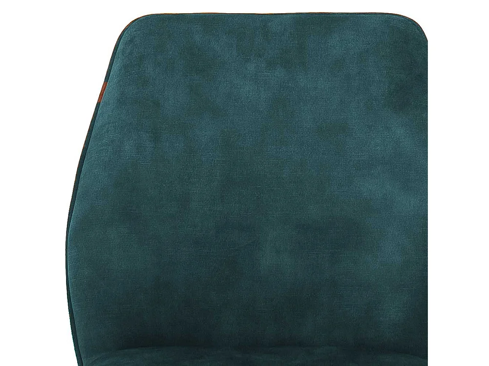 Polsterstühle in Petrol Velours Metallgestell drehbar (2er Set)