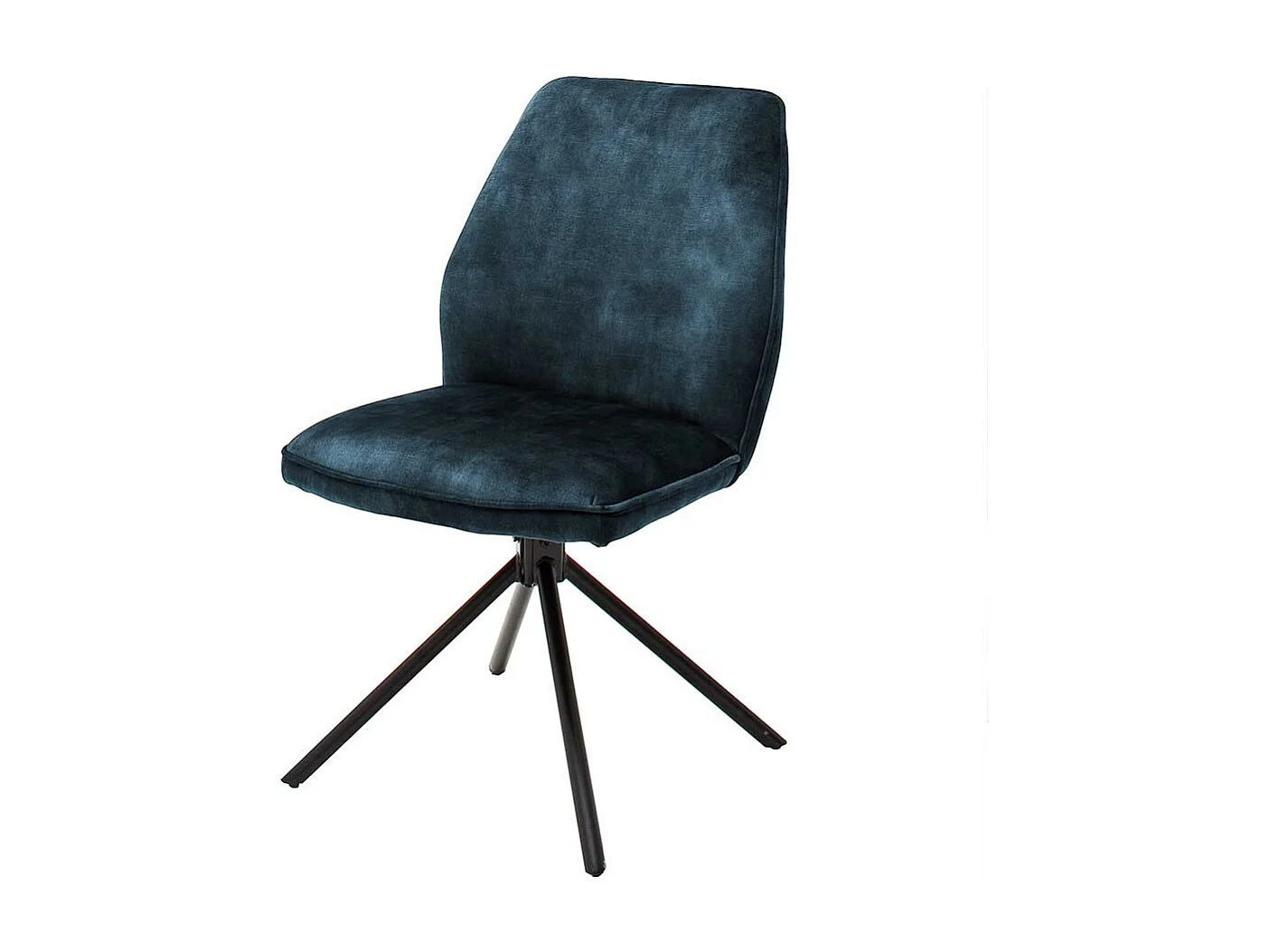 Polsterstühle in Petrol Velours Metallgestell drehbar (2er Set)