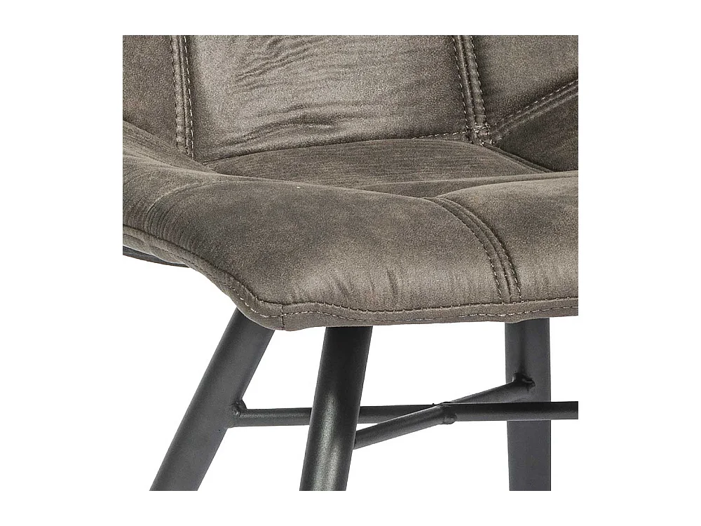 Polsterstuhl Esszimmer mit gepolsterter Rückenlehne Schwarzgrau