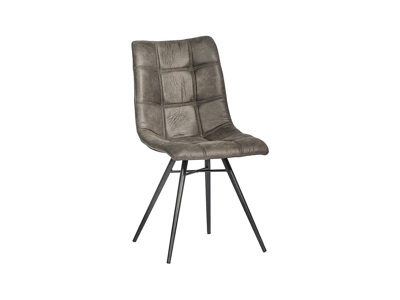 Polsterstuhl Esszimmer mit gepolsterter Rückenlehne Schwarzgrau