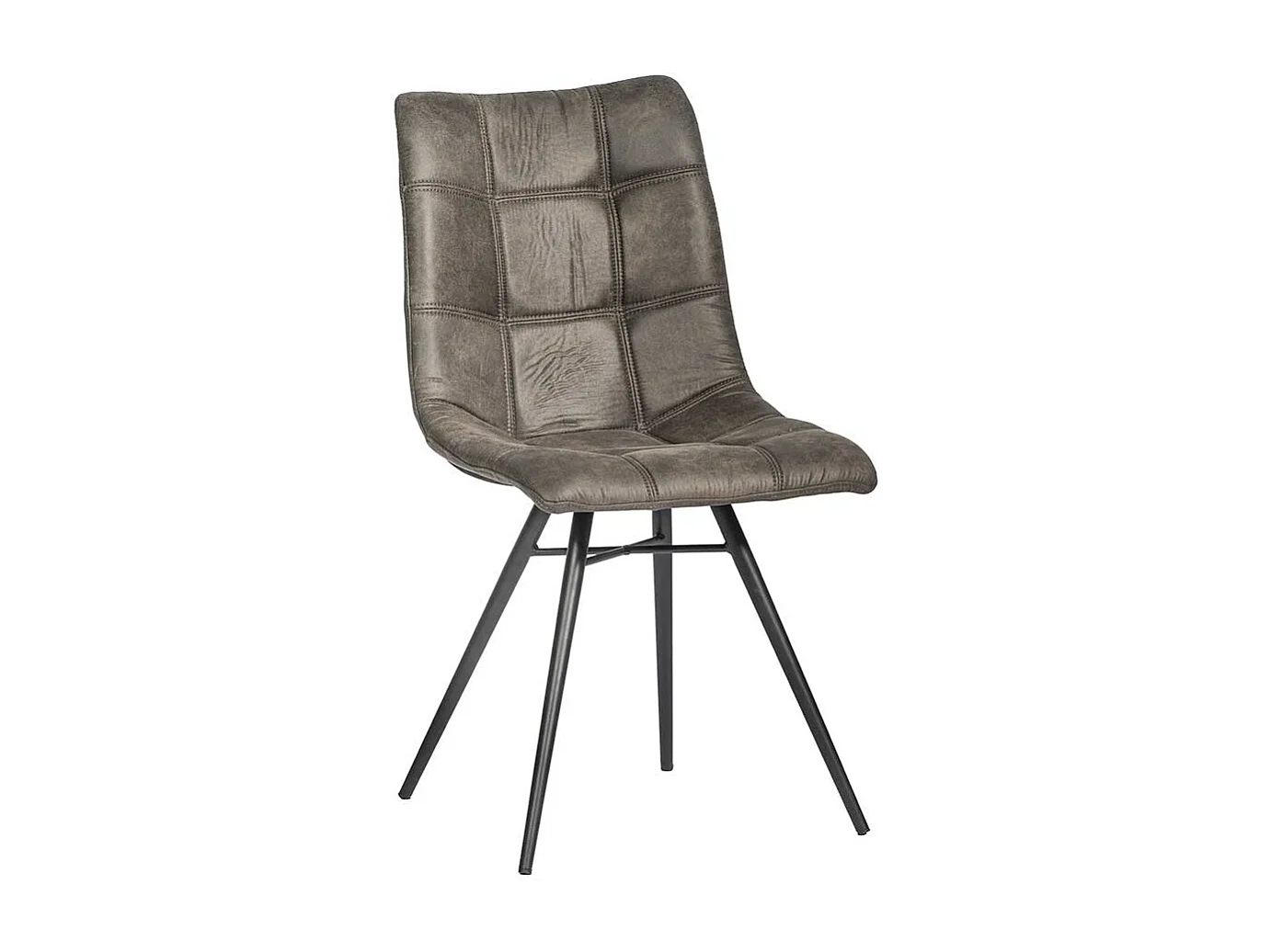 Polsterstuhl Esszimmer mit gepolsterter Rückenlehne Schwarzgrau