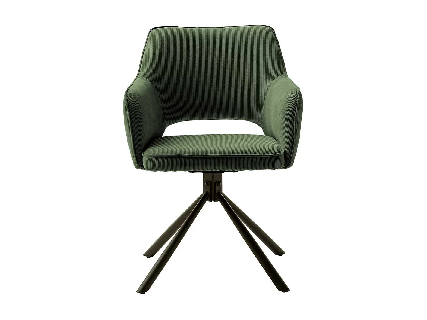 Drehstuhl mit Armlehnen gepolstert (2er Set)