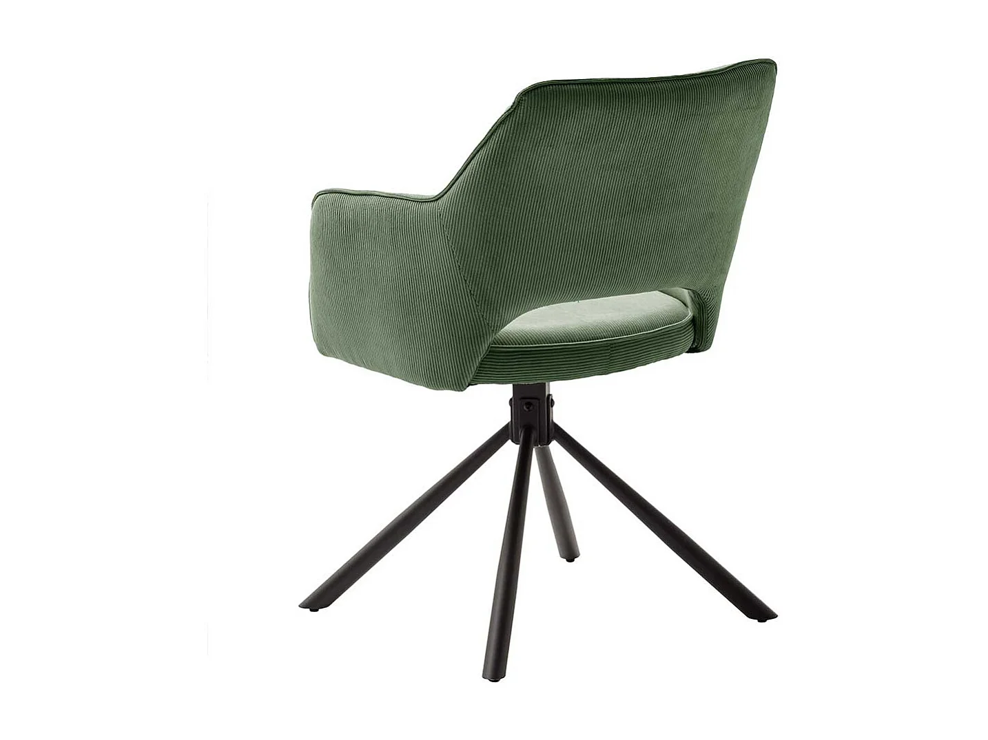 Drehstuhl mit Armlehnen gepolstert (2er Set)