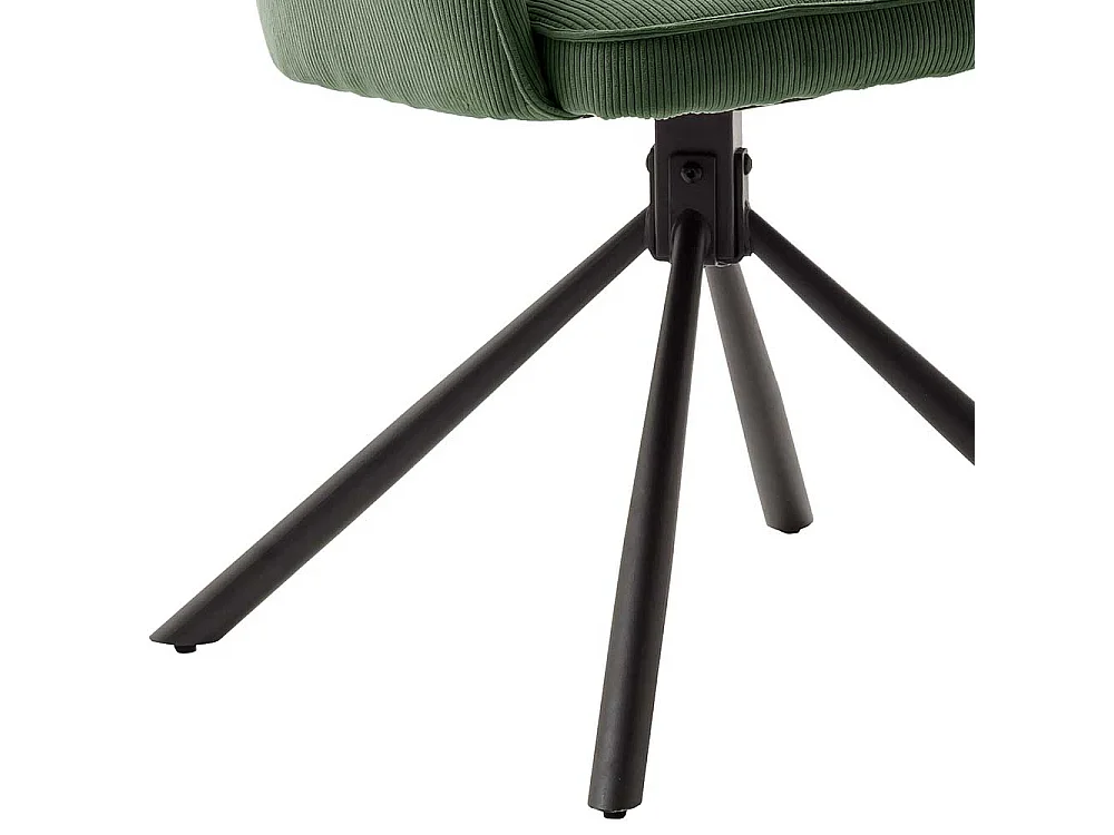 Drehstuhl mit Armlehnen gepolstert (2er Set)