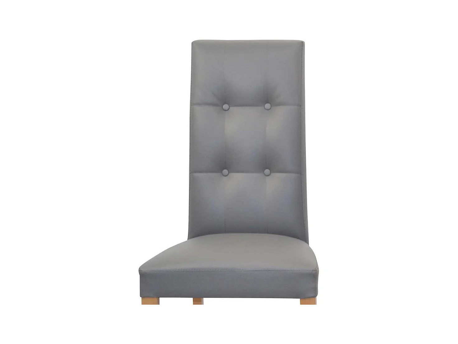 Polsterstuhl Hochlehner in Grau und Eichefarben Kunstleder Bezug (2er Set)