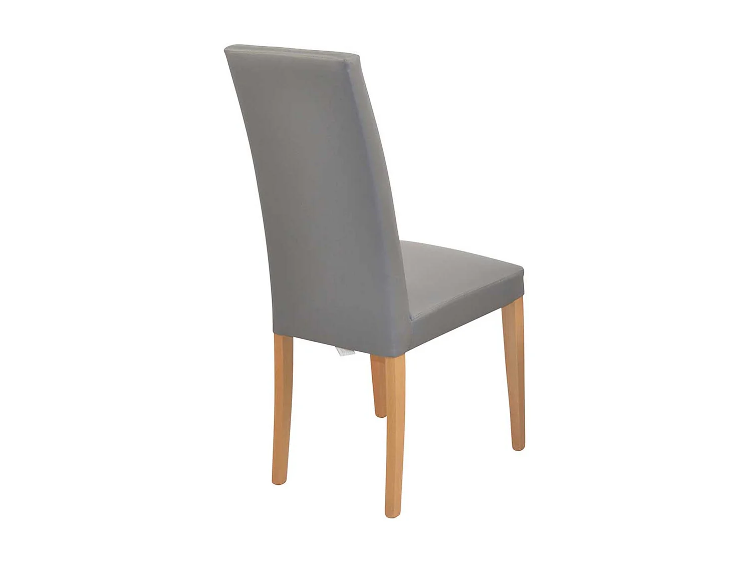 Polsterstuhl Hochlehner in Grau und Eichefarben Kunstleder Bezug (2er Set)