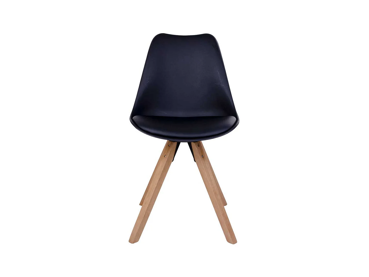 Schalen Esszimmerst�hle in Schwarz Kunststoff Massivholzgestell (2er Set)
