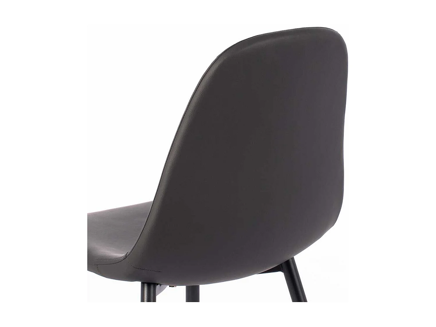 Küchenstühle in Dunkelgrau Kunstleder modern (4er Set)