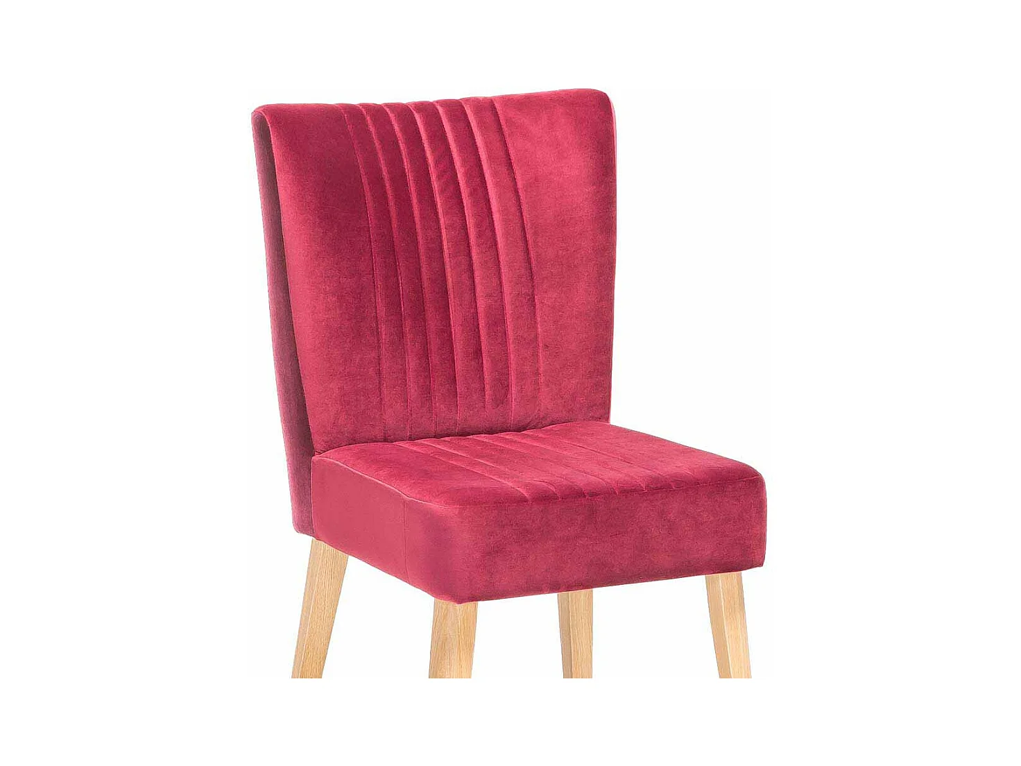 Design Esszimmerstuhl in Pink Stoff Retro modern