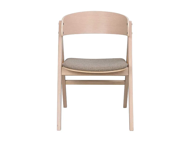 Esstisch Stühle in Eichefarben White Wash Webstoff Hellbraun (2er Set)