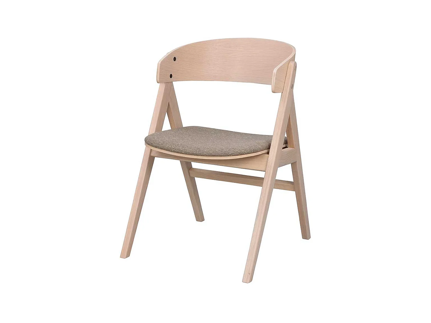 Esstisch Stühle in Eichefarben White Wash Webstoff Hellbraun (2er Set)