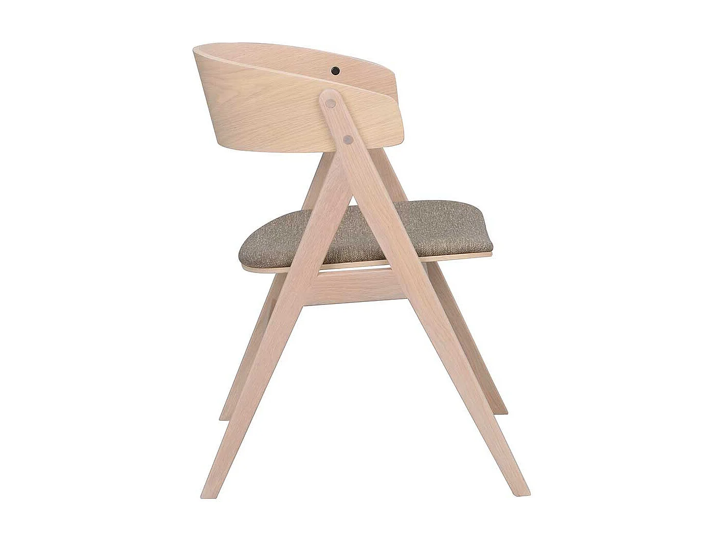 Esstisch Stühle in Eichefarben White Wash Webstoff Hellbraun (2er Set)