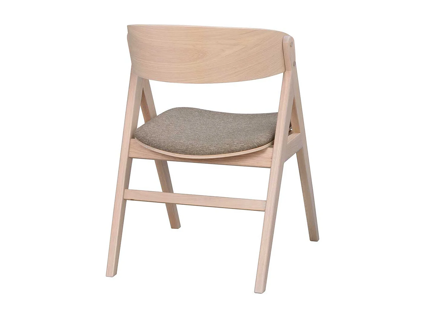 Esstisch Stühle in Eichefarben White Wash Webstoff Hellbraun (2er Set)