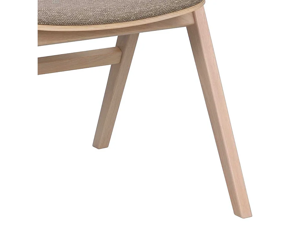 Esstisch Stühle in Eichefarben White Wash Webstoff Hellbraun (2er Set)