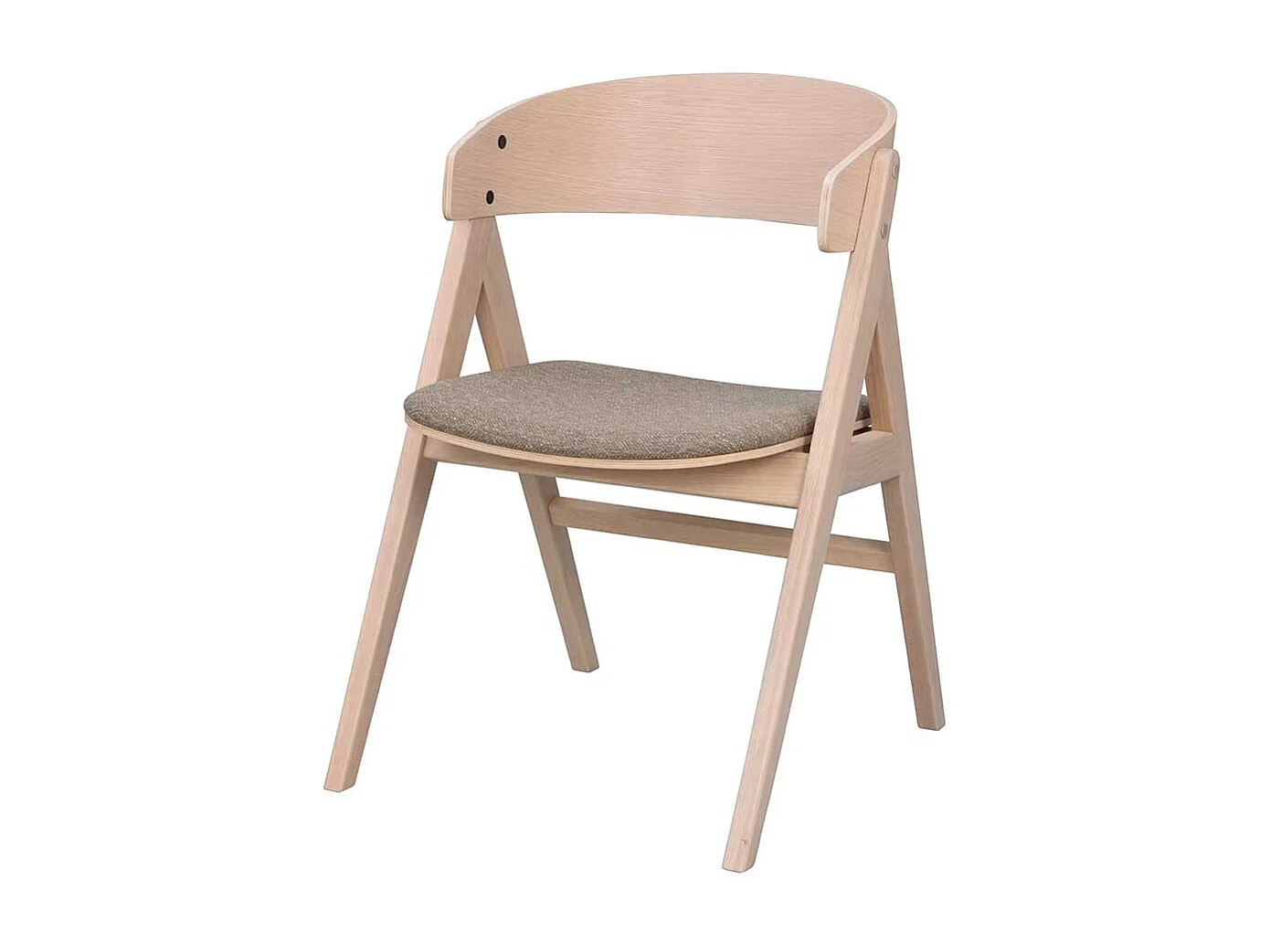 Esstisch Stühle in Eichefarben White Wash Webstoff Hellbraun (2er Set)