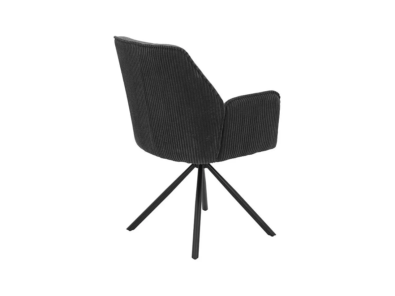 Esszimmerarmlehnstuhl in Anthrazit Gestell aus Metall (2er Set)