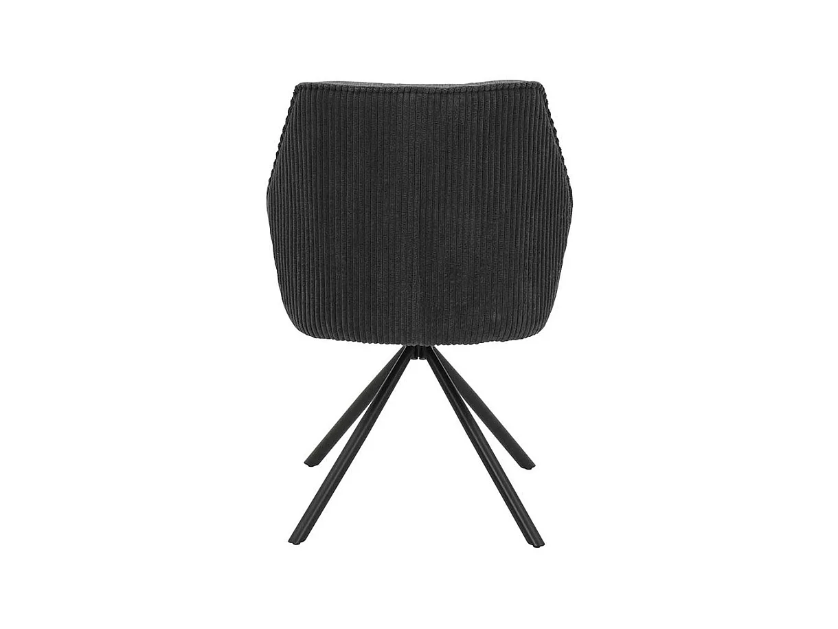 Esszimmerarmlehnstuhl in Anthrazit Gestell aus Metall (2er Set)